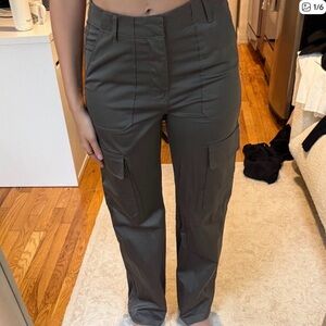 Zara Satin Cargo Pants